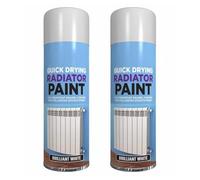 ZOPPER 2 x White Radiator Spray Paint 400ml Brilliant Quick Drying Radiator Paint Heat Resistance, Quick Drying, Enamel Coating, Non-Yellowing Smooth Finish