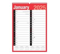 Zopper 2025 Calendar A3 Easy View Wall Planner 2 Column & Personal Organisers, Wall Planners,Holidays and Notable Dates,Wall Planner Spiral Bound for Home Business Office School(Folded)