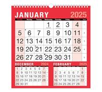 Zopper 2025 Three Month To View Calendar Spiral Bound Wall Planner for Home Business Office School 1 January 2025 to 31 December 2025