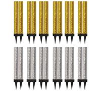 ZOPPER 24 Fountain Cake Candles with Holder Cupcake Topper Sparkler Ideal for Celebration Cakes, Birthday Parties, Baby Showers (12 Gold & 12 Silver)