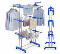 ZOPPER 4 Tier Clothes Airer, 170cm Stainless Steel Drying Rack -