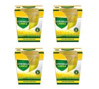 ZOPPER - Citronella Candles Glass Ideal for Mosquito, Insect & Bugs Repellent Candle - Pack of 4