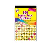ZOPPER 500 Funny Face Emoji Stickers - Assorted Expression Stickers for Journaling, Scrapbooking, Planners, Mood Tracking, Decoration and Craft Projects