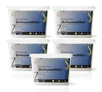 Zopper 5 x 500ml Dehumidifier Stop Damp Mildew and Mold Ideal Condensation Moisture Absorber for Home Bedroom Basement Wardrobe Kitchen Office Caravan Garage