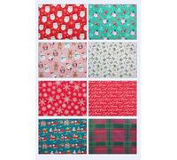 ZOPPER 8 X Christmas Wrapping Paper Sheets Assorted - 70x50cm Christmas Wrap Paper with Joyful Designs for a Merry Celebration - Perfect for Presents, Crafts, and Decorating