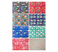 ZOPPER 8 X Christmas Wrapping Paper Sheets Assorted - 70x50cm Christmas Wrap Paper with Joyful Designs for a Merry Celebration - Perfect for Presents, Crafts, and Decorating