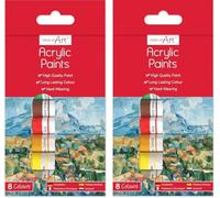 ZOPPER Acrylic Paint Set 16 Premium Tubes x 6ml Each Professional Artist Quality Multi-Surface Paints for Canvas, Paper & Crafts | Non-Toxic