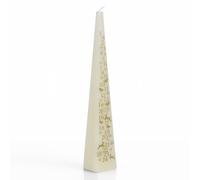 Zopper Advent Countdown Candle Ivory 20cm Unscented Paraffin Blend Pyramid Taper, Christmas Countdown Candle
