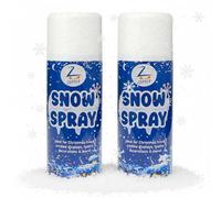 ZOPPER Artificial Snow Spray 2x 250ml, Fake Snow Spray Easy-Use Snow Foam for Christmas Trees, Windows, Wreaths, Party Decor & Crafts - 85gm Each Can