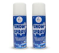 ZOPPER Artificial Snow Spray Set of 2 - 250ml Cans, Easy-Use Snow Foam for Christmas Trees, Windows, Wreaths, Party Decor & Crafts