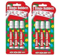 ZOPPER Bingo Dabber Markers Pack of 6 - Bingo Coloring Pen Dot Markers Non-Drip Ink For Traditional Games, House Party, Bingo Tickets Assorted Colours