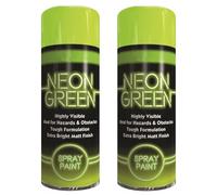 ZOPPER Bright Neon Green Aerosol Spray Paint, 200ml Twin Pack