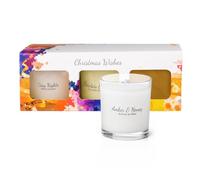 Zopper Candle Gift Set 3 Scented Jar Christmas Wishes 45 Hours Burn Luxury Candles Ideal for Any Occasion Such as Birthdays, Weddings, Valentines or Christmas (Christmas Wishes)