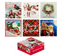ZOPPER Christmas Cards, 30 Xmas Wishes Cards Bumper Box With 6 Festive Designs Ideal for Friends, Family, Colleagues and Loved Ones