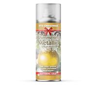 ZOPPER Christmas Glitter Metallic Gold Spray Paint 200ml - Shimmering Decorative Craft Paint for Xmas Ornaments, DIY Arts & Crafts, Holiday Decorations