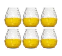 ZOPPER Outdoor Garden Scented Citronella Jar Candles | Aromatherapy Wax Glass Jar Candles | Yellow Colored Strong Insect Repellent with Long Lasting Burning Time for Indoor/Outdoor Use- 6PCS