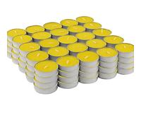 ZOPPER Citronella Tealights Candles Pack of 100 - Insect, Mosquito & Fly Repellent Candles Indoor and Outdoor Decorative 4-Hour Burn Time