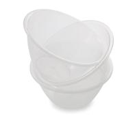 ZOPPER Clear Plastic Kitchen Mixing Bowl, Serving Bowl | Lightweight, Easy to Clean, Multipurpose Mixing Bowl for Fruit, Vegetable, Salad-Set of 3 (25cm)