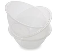 ZOPPER Clear Plastic Kitchen Mixing Bowl, Serving Bowl | Lightweight, Easy to Clean, Multipurpose Mixing Bowl for Fruit, Vegetable, Salad-Set of 3 (20cm)