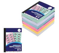 ZOPPER 6 x Cloakroom Tickets Book 1-1000 Numbered Fundraising Scratch Cards Tombola Raffle Tickets Events Fundraising Prize Draw Lucky Draw Charity Events with Security Numbering