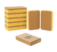 Biodegradable Kitchen Sponges - 8-Pack Eco-Friendly Cellulose & Coconut Scrubbers - Compostable Natural Dish Sponges with Heavy Duty Scouring Pad - Sustainable & Zero Waste