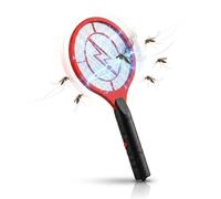 ZOPPER Electric Bug Zapper Racket Red Handheld Mosquito Racket and Fly Killer Indoor Battery Operated Insect Killer Bat