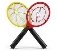 ZOPPER Electric Bug Zapper Racket Red & Yelllow Bundle Handheld Mosquito Killer Bat Fly Swatter Insect Zapper for Flies Mosquitoes Gnats Moths Fast Pest Control for Indoor Outdoor Home Garden Camping
