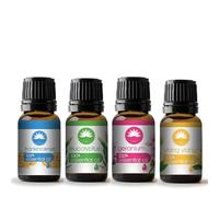 Zopper Essential Oils Aromatherapy Gift Set - Pack of 4 x 10ml | Calm, Destress, Energize & Uplift | Diffuser Oils for Home, Spa & Relaxation