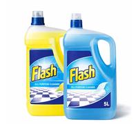 Zopper Flash Professional All Purpose Cleaner 5L Bundle - Lemon & Ocean Blue 5L Multi Surface Floor & Hard Surface Liquid Cleaner, Concentrated Formula