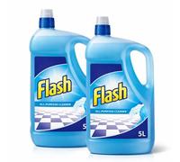 Zopper Flash Professional All Purpose Cleaner Ocean Blue 5L x 2 Multi Surface Floor & Hard Surface Liquid Cleaner, Fresh Ocean Scent, Concentrated Formula