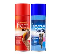 ZOPPER Freeze Spray 150ml & Heat Spray 125ml Set, Cold & Hot Therapy