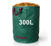 Zopper Garden Waste Bags Heavy Duty with Plastic Hoop Reusable Polypropylene Sacks Waterproof Garden Rubbish Bags (300L)