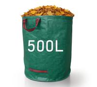 Zopper Garden Waste Bags Heavy Duty with Plastic Hoop Reusable Polypropylene Sacks Waterproof Garden Rubbish Bags (500L)