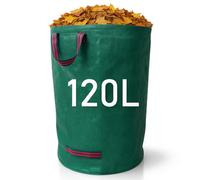 Zopper Garden Waste Bags Heavy Duty with Plastic Hoop Reusable Polypropylene Sacks Waterproof Garden Rubbish Bags (120L)