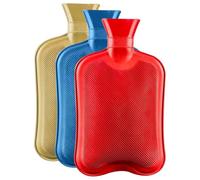 ZOPPER Hot Water Bottle 2 Liter - Natural Rubber Hot Water Bag for Back Pain, Neck Shoulder, Period Cramps Pain Relief, Secure & Leakproof Heating Pads (Any 1 Unit Random Colour Will Dispatch)