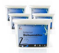 Zopper 5 x 500ml Dehumidifier Stop Damp Mildew and Mold Ideal Condensation Moisture Absorber for Home Bedroom Basement Wardrobe Kitchen Office Caravan Garage