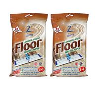Zopper Laminate & Wood Floor Wipes 2 x 24 Extra-Large Wipes 4-in-1: Lightly Polishes, Rejuvenates Finish, Removes Dirt & Grease | Fits Flat Mop/Sweeper