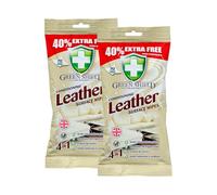 Zopper Leather Cleaning & Conditioning Wipes 2 x 70 Large - Leather Care Wipes for Furniture, Car Seats, Bags, Shoes - Cleans, Conditions & Protects