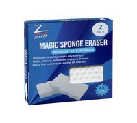 ZOPPER Magic Sponge Eraser - 2-Pack Extra Durable Cleaning Pads, 4X Stronger Stain Remover for Multi-Surface Use - Wall, Kitchen, Bathroom, Shoes & More - Removes Dirt, Grime & Marks Easily