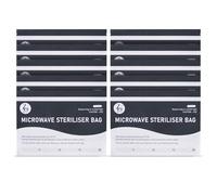 Zopper Microwave Steriliser Bags Large 20pcs Chemical-Free Steam Bags for Baby Bottles, Teethers & Accessories 20 Uses Each Marking System Included