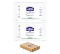 ZOPPER Milton Antibacterial Surface Wipes (2 x 30 Wipes) Baby Safe Disinfectant for Toyas Soothers & Highchairs Plant Based No Rinse Formula