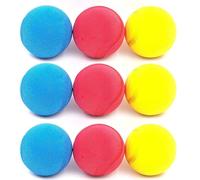 ZOPPER Set of 9 Soft Tennis Balls 6.5cm Colorful foam Sponge Ball For Outdoor & Indoor Use Games