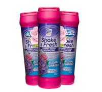 Zopper Shake & Fresh Carpet Odour Neutraliser Powder, Pack of 3 (3 x 500g), Floral Garden Scent, Botanical Room Freshener & Rug Deodoriser, Eliminates Odours