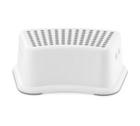 Zopper Sturdy Non-Slip Step Stool for Bathroom, White and Grey Toilet Step in for Kids, Multiuse Booster Step, Toddler Potty Training