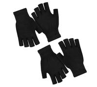ZOPPER Thermal Gloves Fingerless Winter Gloves, 2 Pairs, Unisex T, One Size for Men and Women, Ideal for Driving, Cycling, Running, and Work