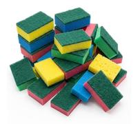 ZOPPER Washing Up Sponge Scourers 40 Pack - Dual-Sided Heavy Duty Kitchen Sponges for Everyday Cleaning - Multicolour Dishwashing Sponges Bulk Pack for Pots, Pans & Household Use