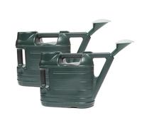 ZOPPER Watering Can 6.5L 2 Pack with Detachable Rose Head - Plastic Garden Watering Can for Indoor & Outdoor Plants, Flowers & Houseplants - Lightweight Durable Plant Waterer - Green
