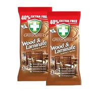 Zopper Wood & Laminate Surface Wipes (2 x 70 Large Wipes) - Degreases & Removes Odours | Extra-Strong Stain Removal | Resealable Packs - Fits Flat Mop/Sweeper