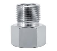 Zopsc CO2 Regulator Adapter, G5/8 Female to W21.8 Male | Chrome Plated Copper Cylinder Connector, High Elasticity Sealing, for Aquarium CO2 Regulator