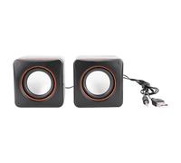 Zopsc MiniUSB Stereo 3.5mm Jack Wired Speaker, Compact and Lightweight, Portable Mini Sound System, Share Great Sounds with Friends and Family, for PC Laptop MP3 MP4 (Binaural)